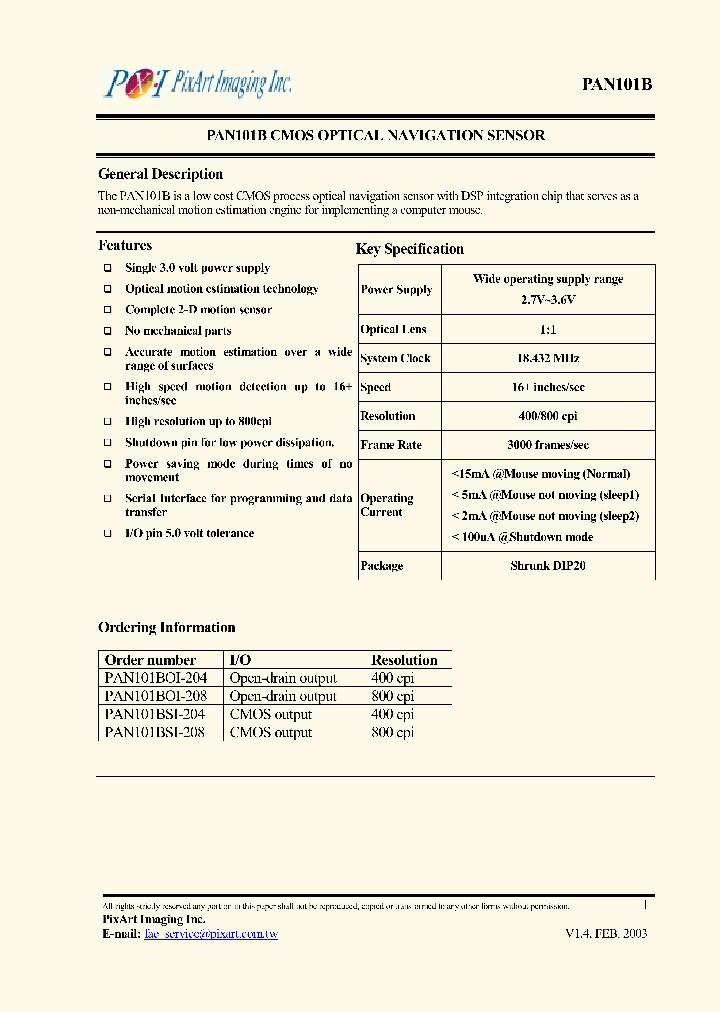 PAN101BSI-204_4544799.PDF Datasheet