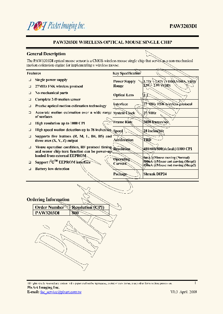 PAW3203DI_4860249.PDF Datasheet
