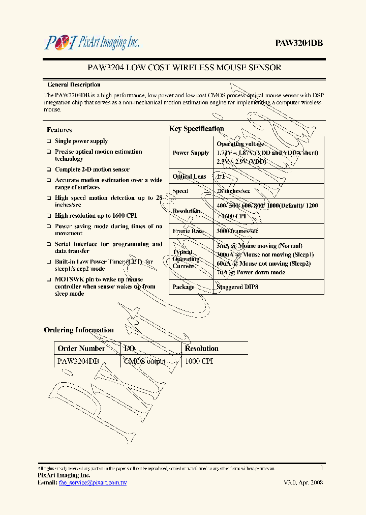 PAW3204_4860250.PDF Datasheet