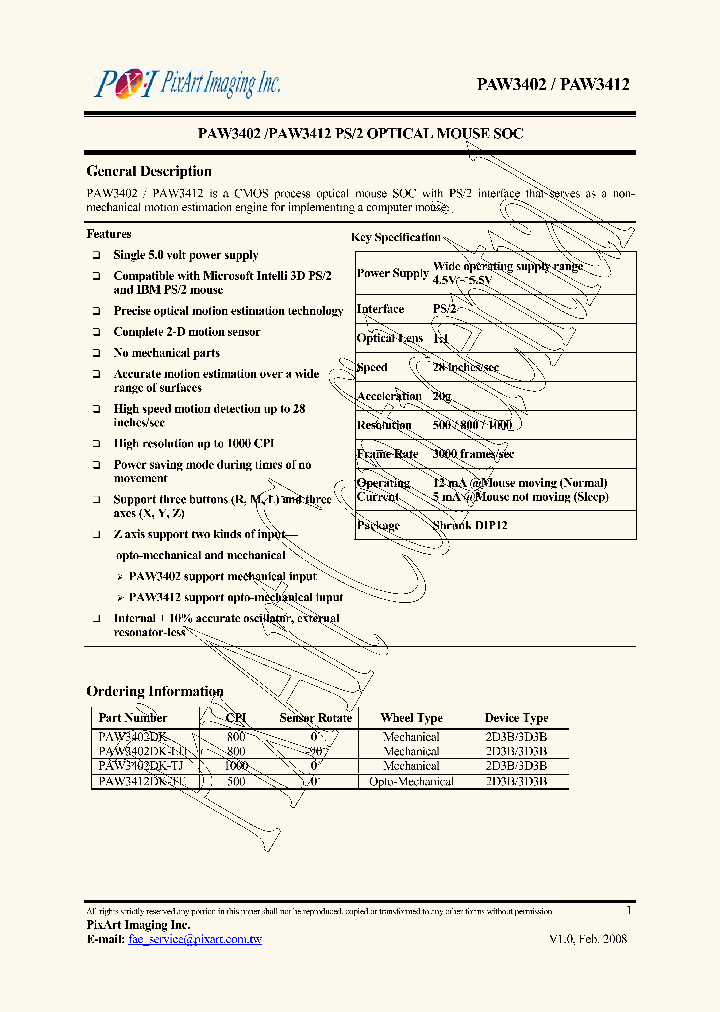 PAW3402_4551329.PDF Datasheet