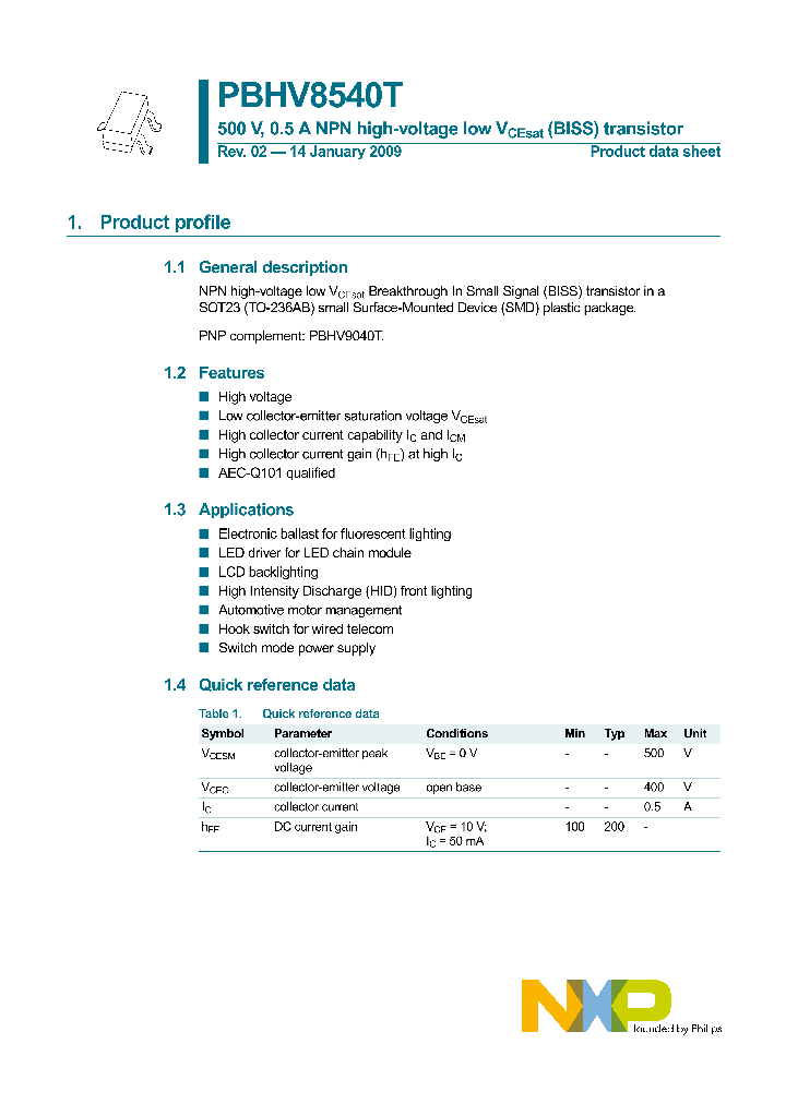 PBHV8540T09_4657246.PDF Datasheet