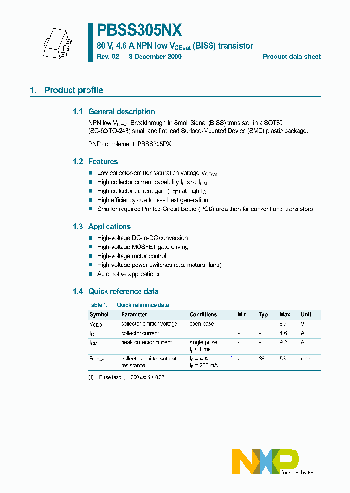 PBSS305NX_4903150.PDF Datasheet