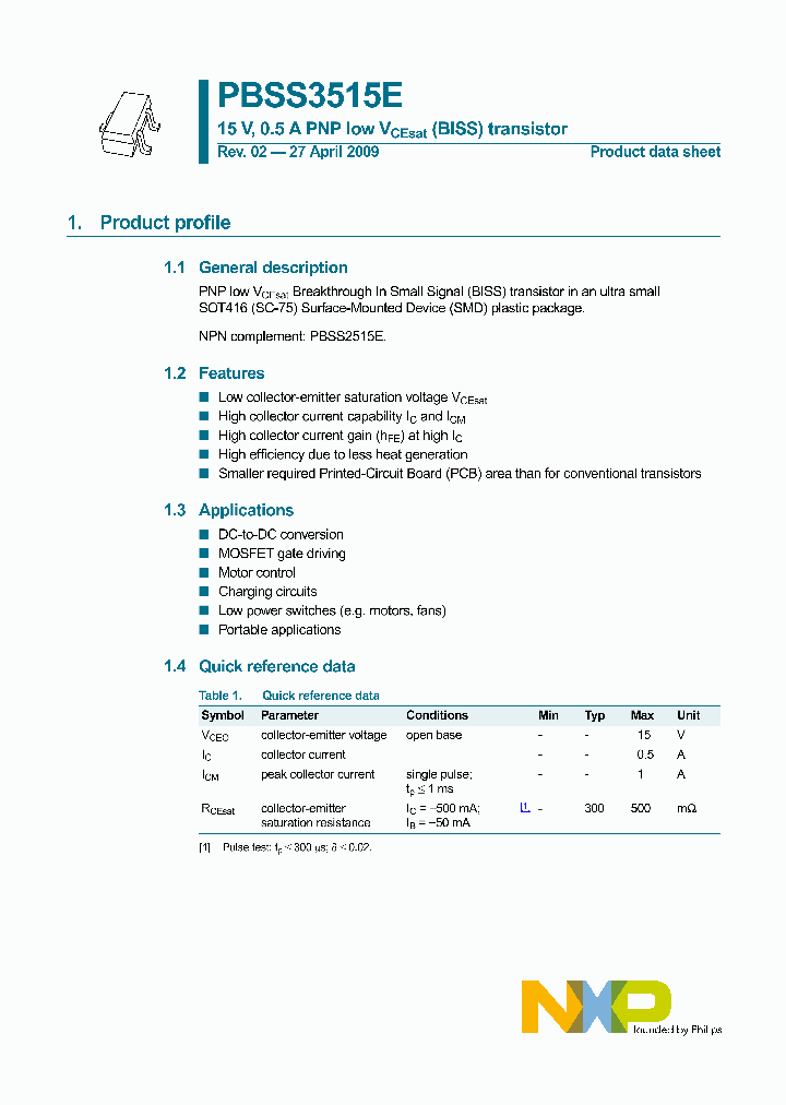 PBSS3515E_4611460.PDF Datasheet