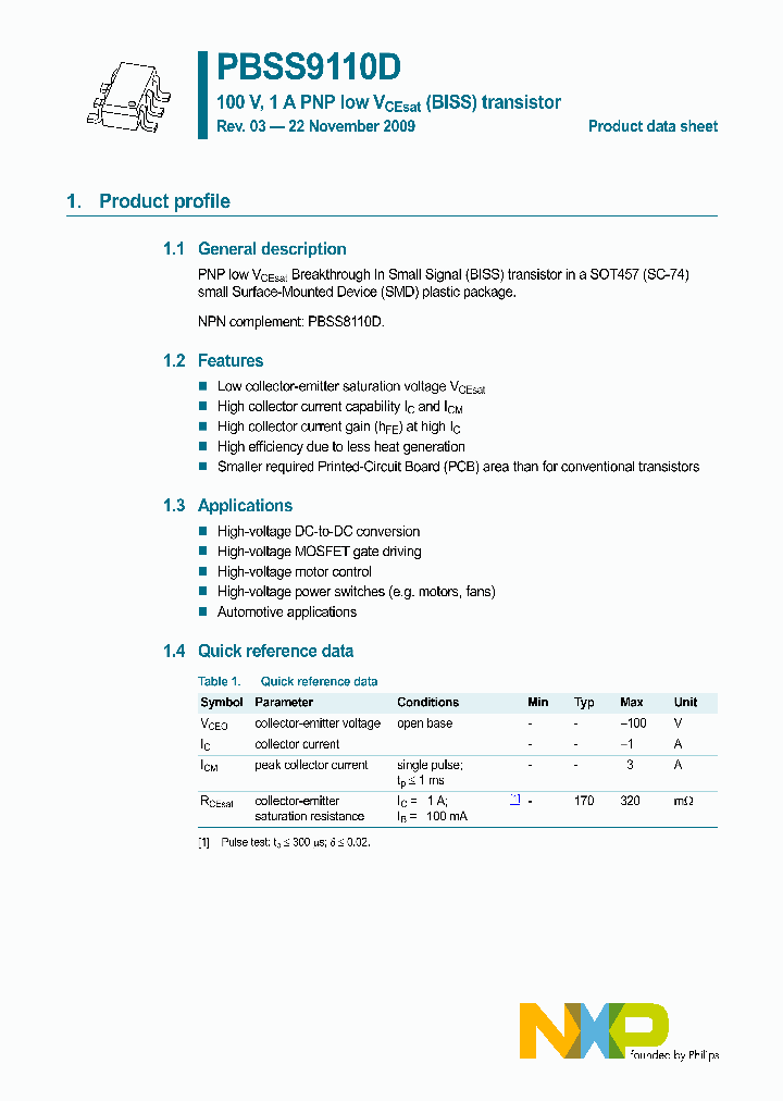 PBSS9110D_4696955.PDF Datasheet