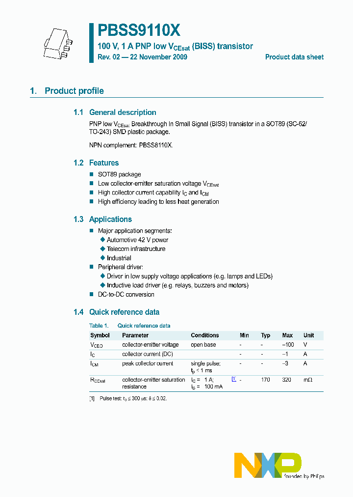 PBSS9110X_4696957.PDF Datasheet