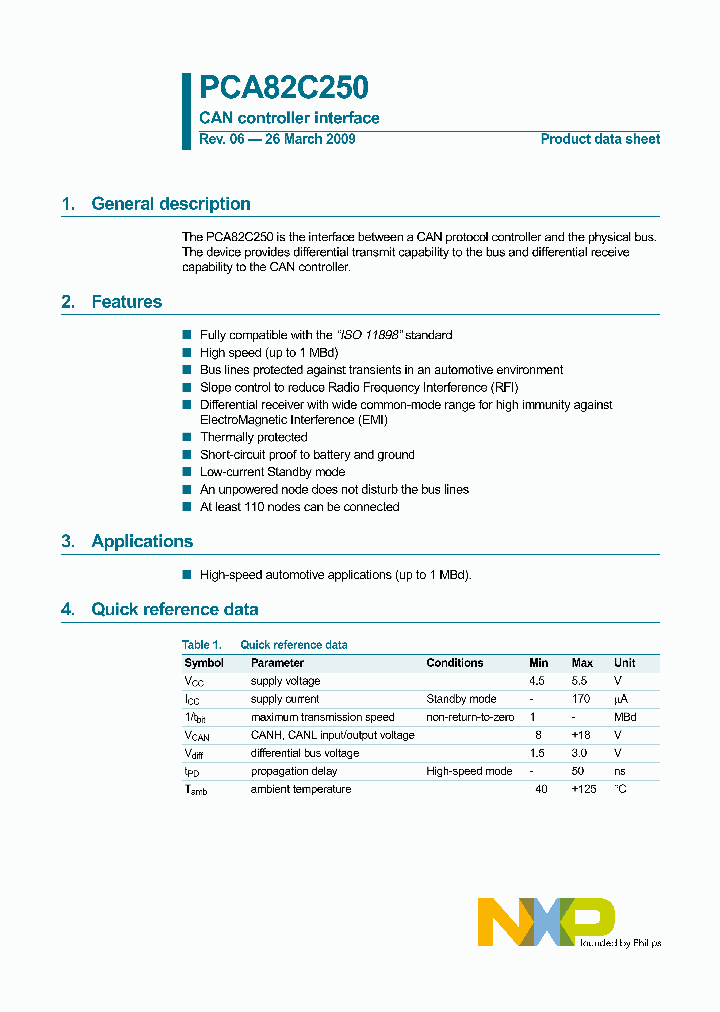 PCA82C250_4556200.PDF Datasheet