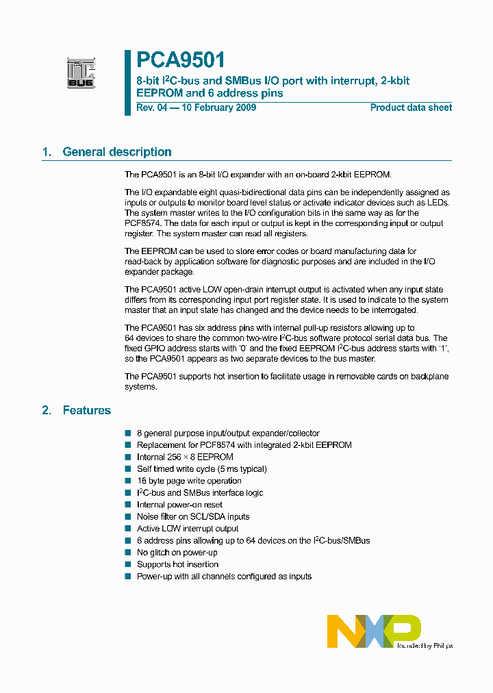 PCA9501_4574480.PDF Datasheet