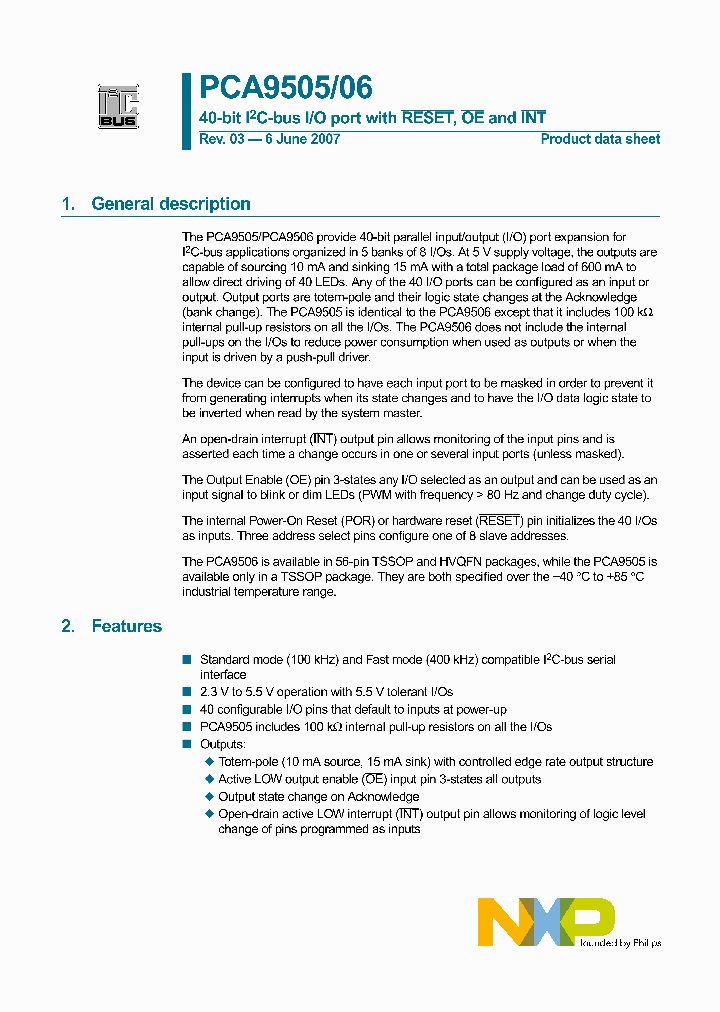 PCA9506BS_4558156.PDF Datasheet