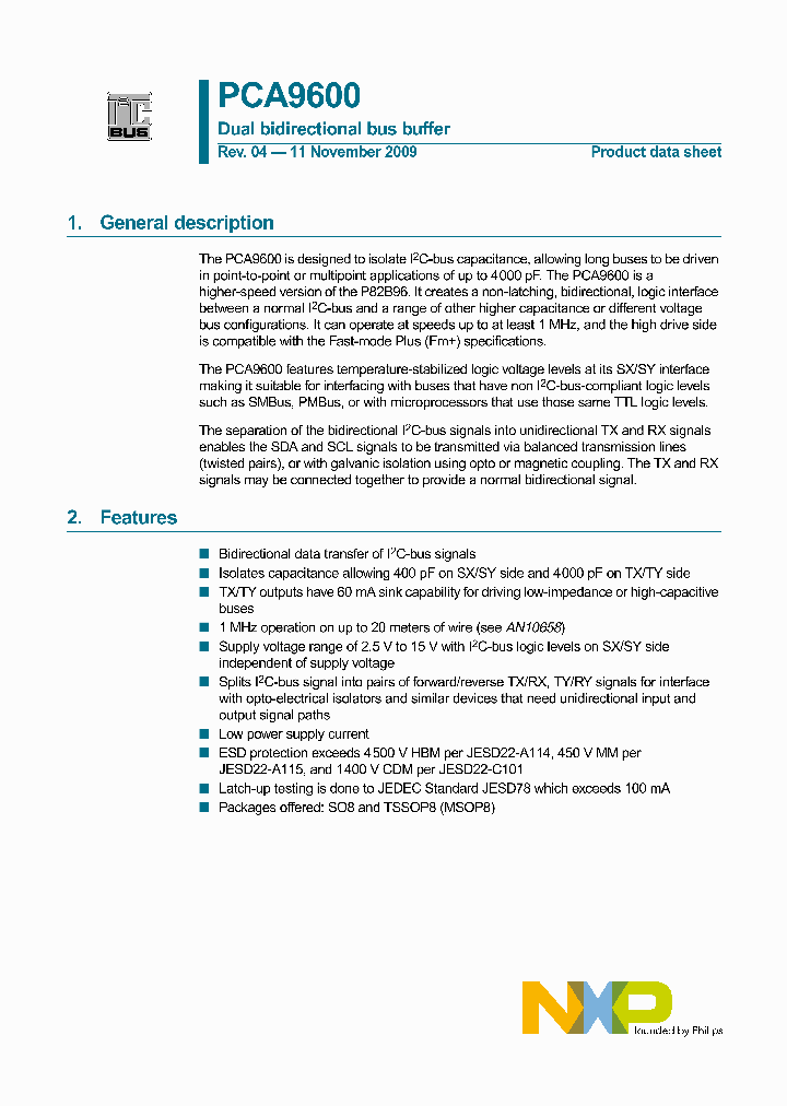 PCA9600_4587674.PDF Datasheet