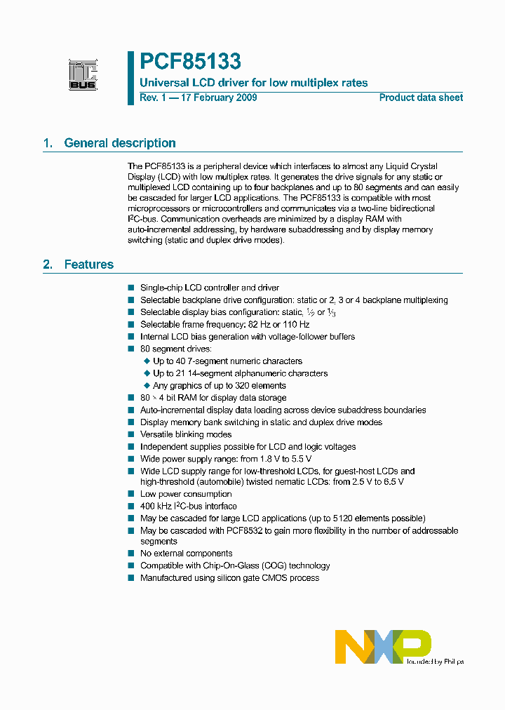 PCF85133U2DA1_4895776.PDF Datasheet