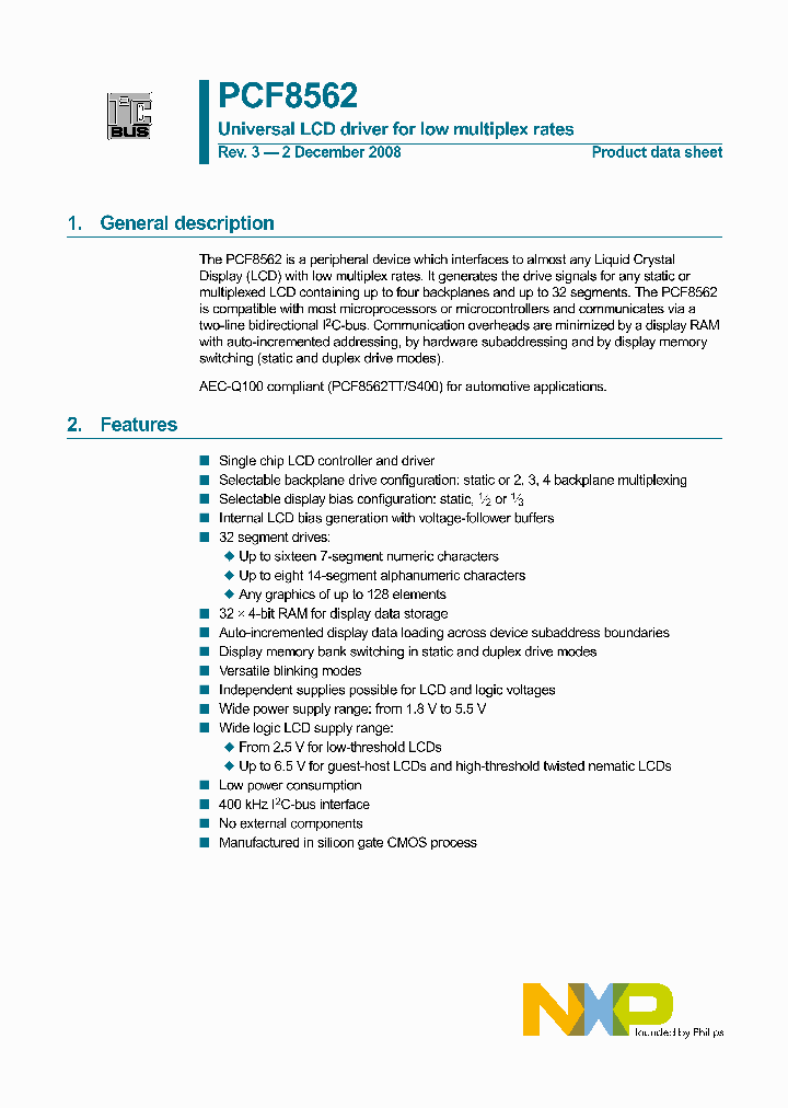 PCF8562_4266068.PDF Datasheet