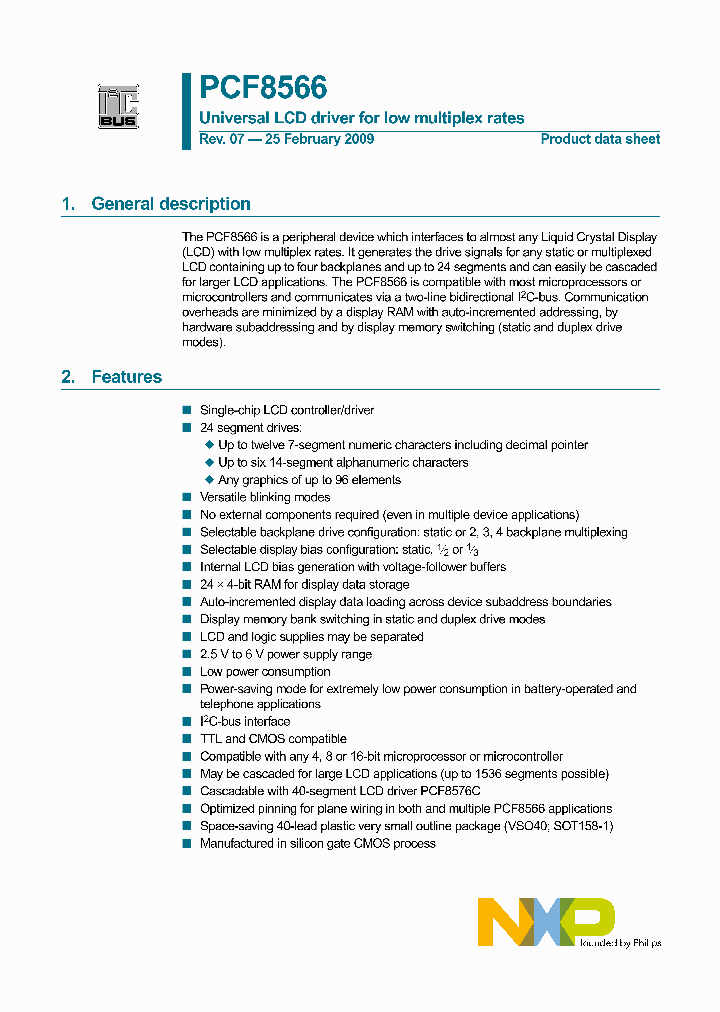 PCF8566_4612381.PDF Datasheet