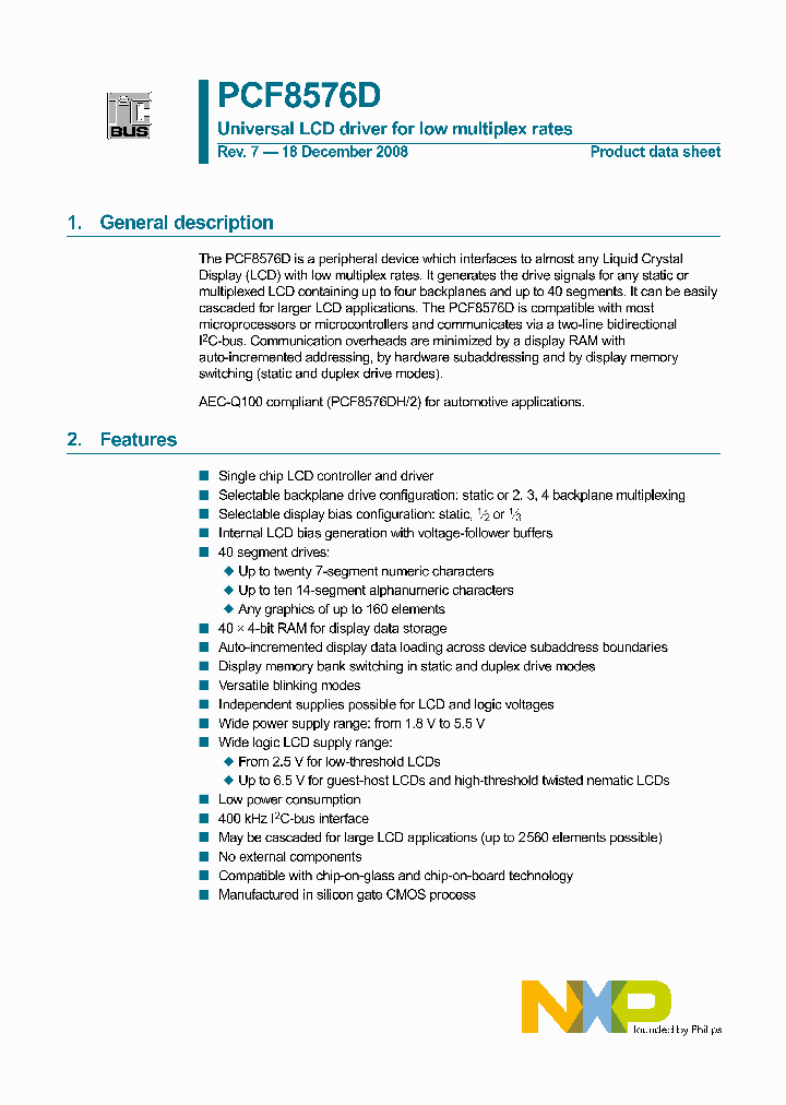 PCF8576DU2DA2_4590805.PDF Datasheet