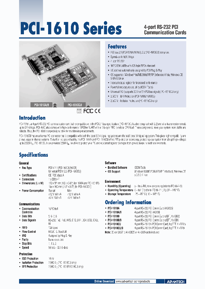 PCI-1610A_4847807.PDF Datasheet