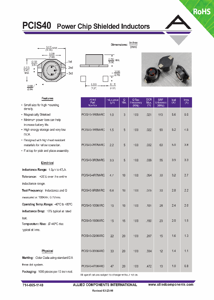 PCIS40-100M-RC_4538732.PDF Datasheet