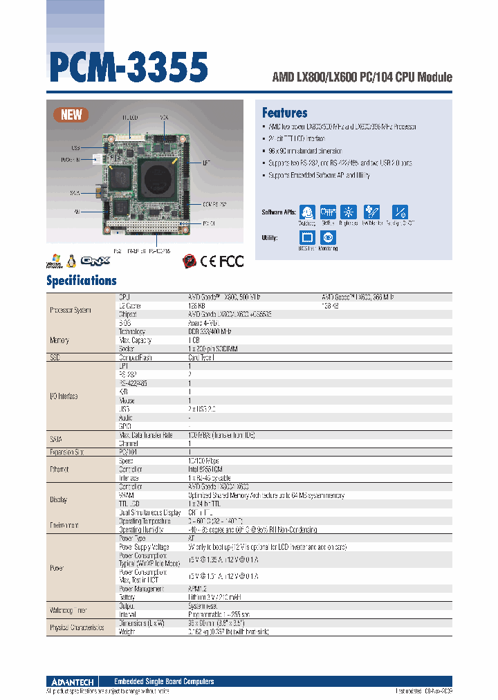 PCM-3355F-L0A1E_4709360.PDF Datasheet