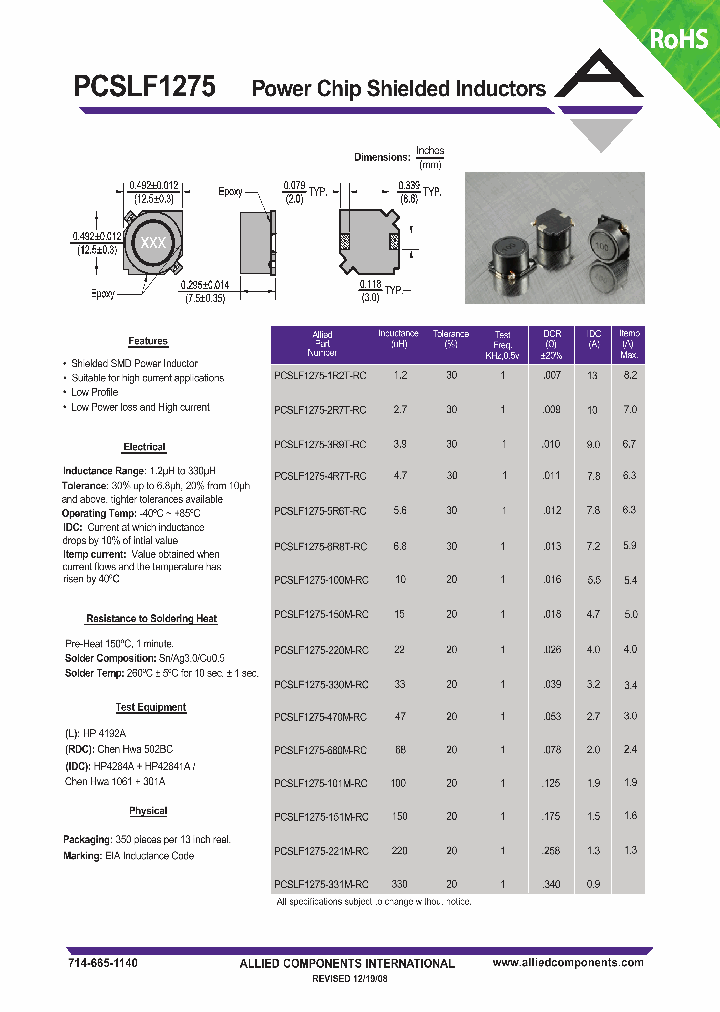 PCSLF1275-100M-RC_4699232.PDF Datasheet