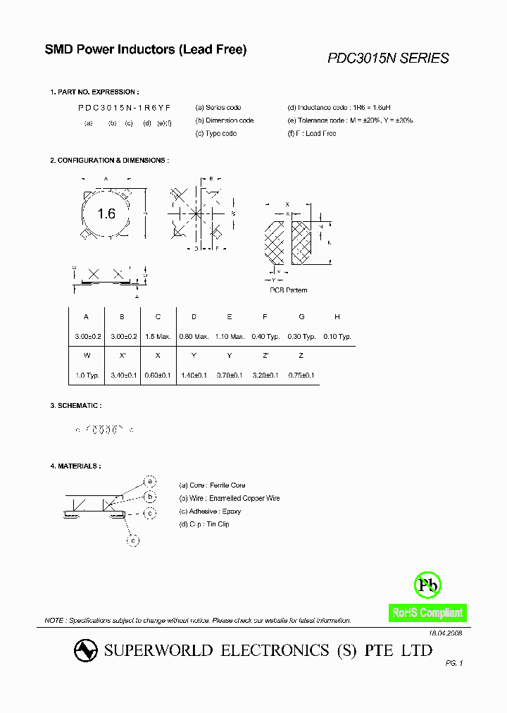 PDC3015N-4R7YF_4497507.PDF Datasheet
