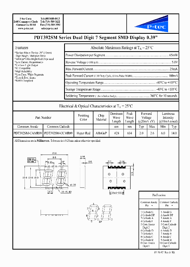 PDT392SM-CAMR09_4512548.PDF Datasheet