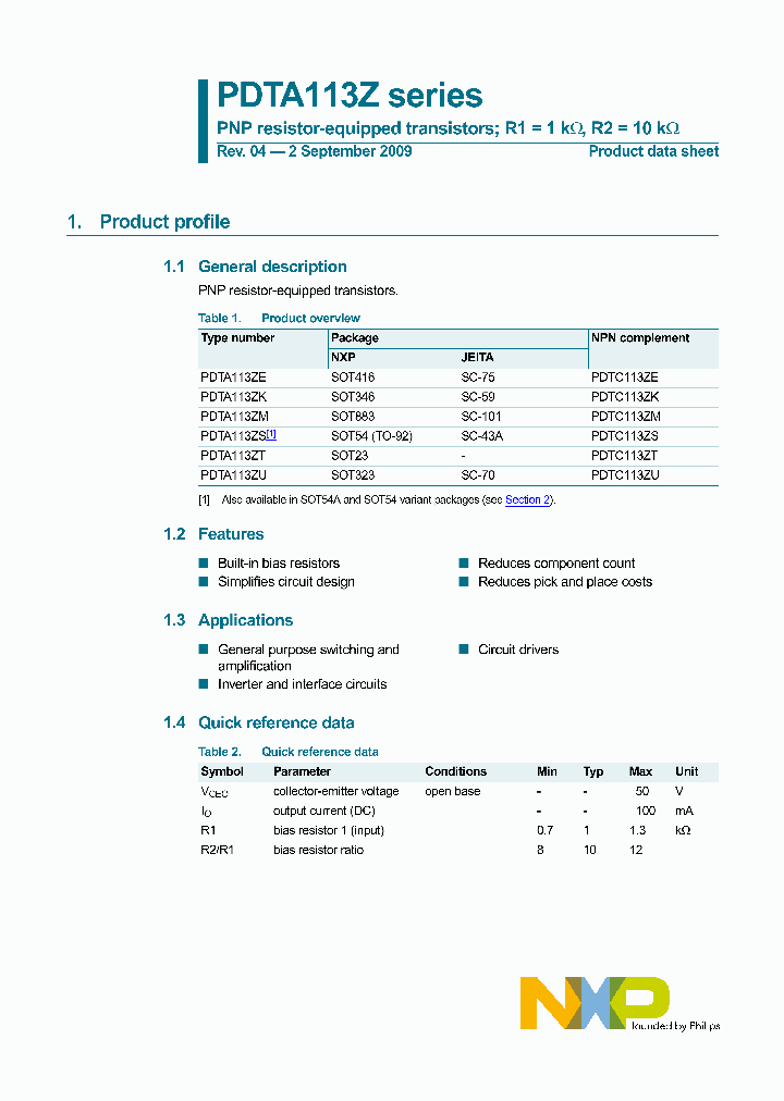 PDTA113Z_4593668.PDF Datasheet