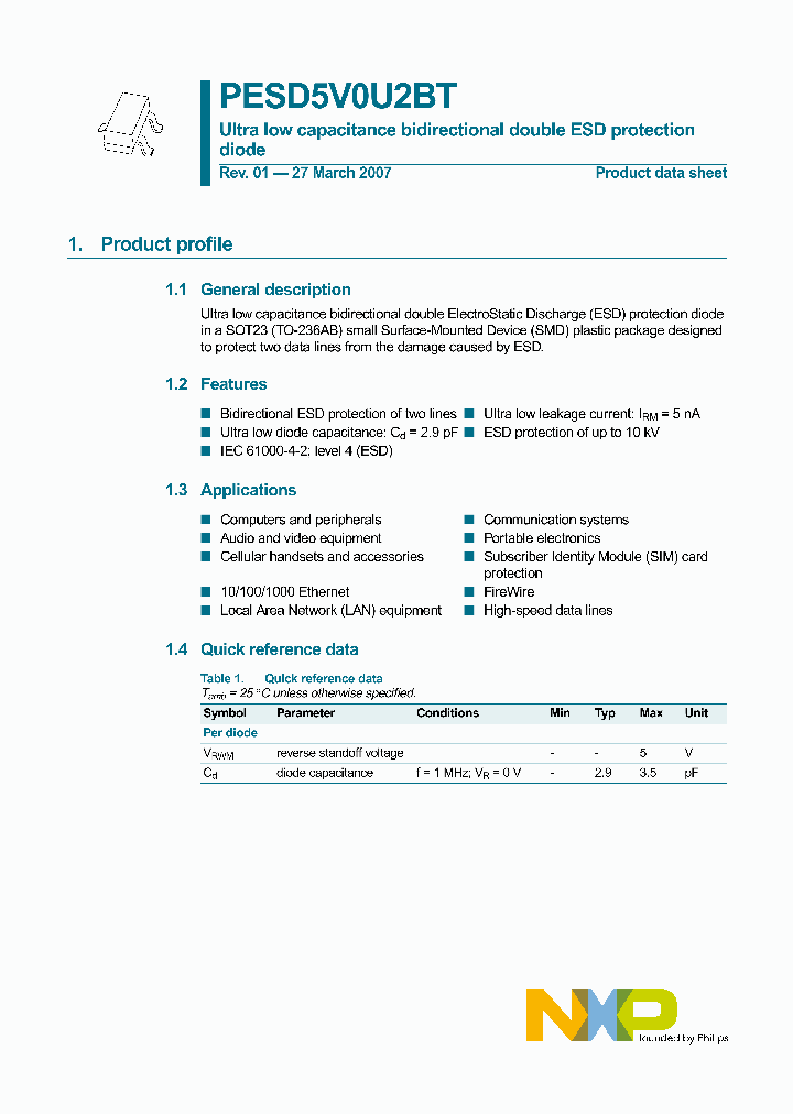 PESD5V0U2BT_4698054.PDF Datasheet