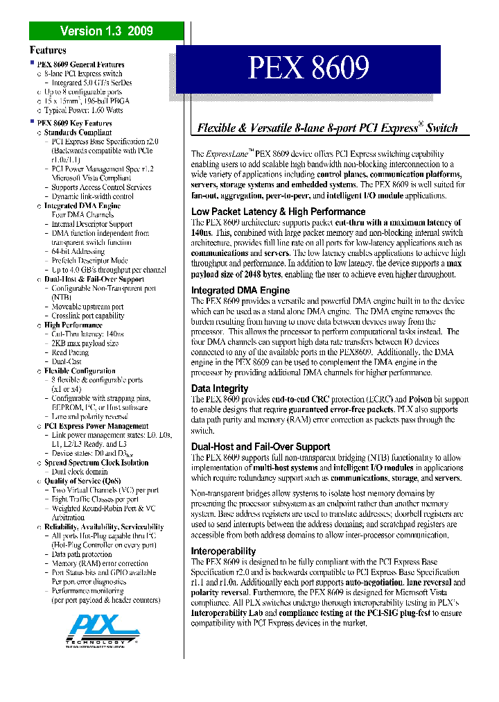 PEX8609-BA50BC_4537735.PDF Datasheet