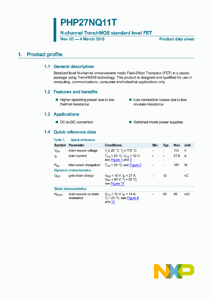 PHP27NQ11T_4652973.PDF Datasheet