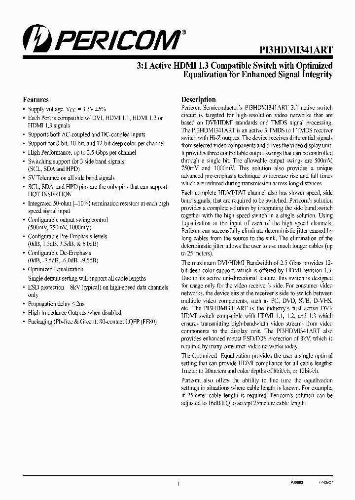 PI3HDMI341ART_4165434.PDF Datasheet