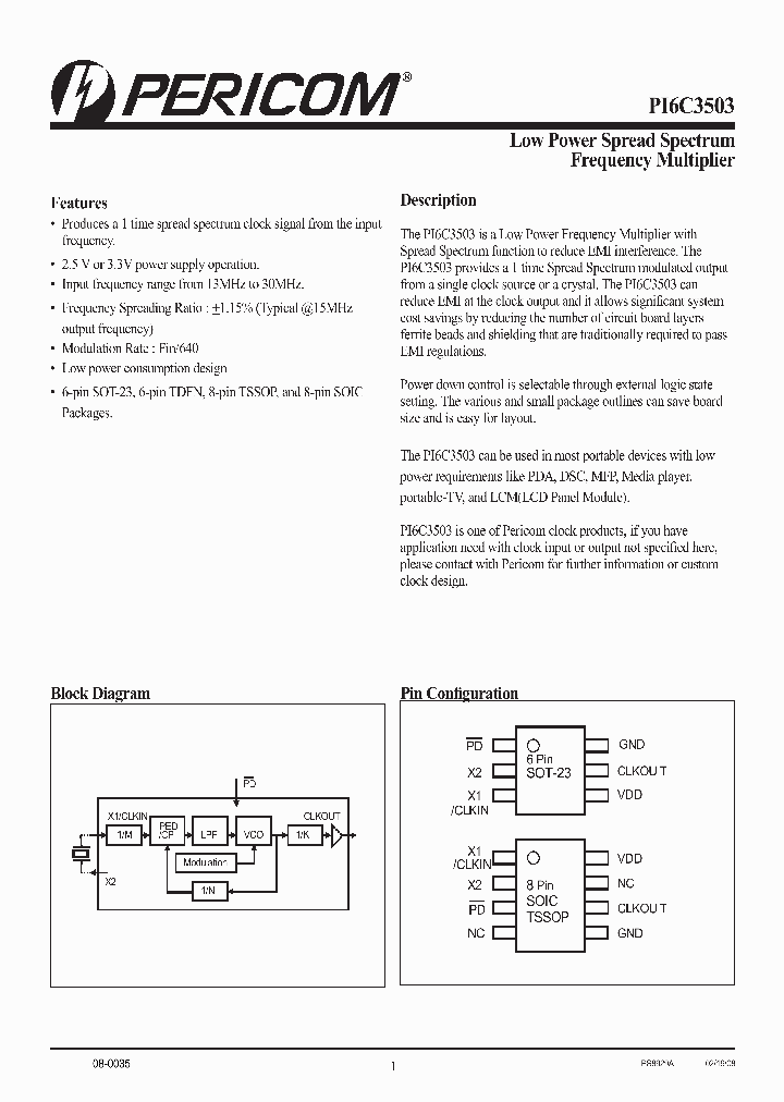 PI6C3503_4351421.PDF Datasheet