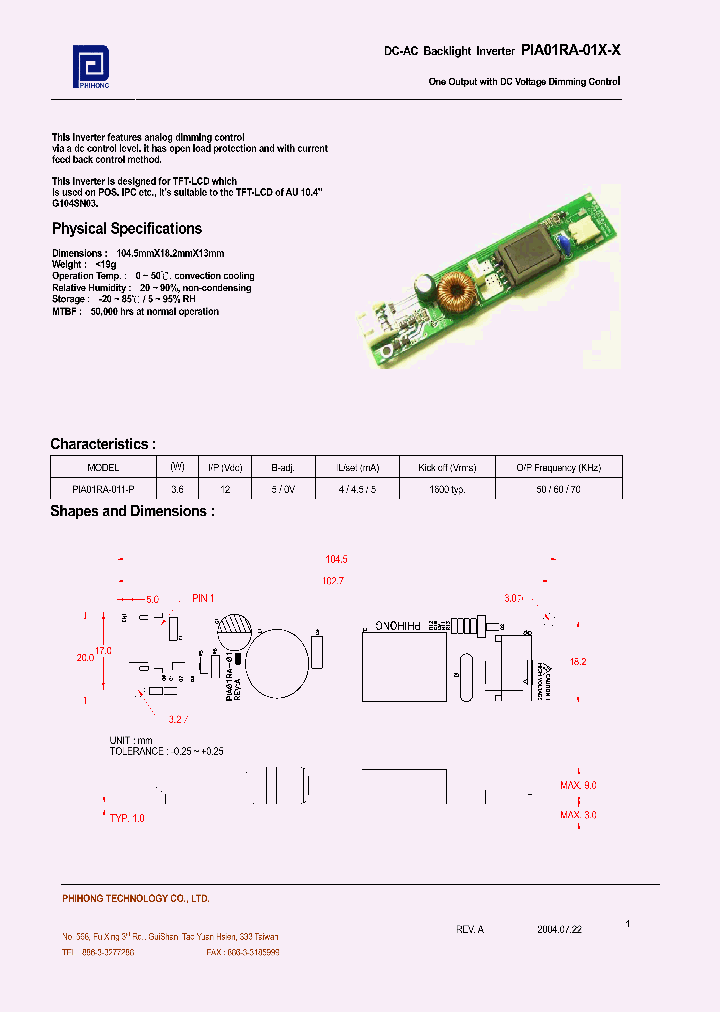 PIA01RA-011-P_4750886.PDF Datasheet