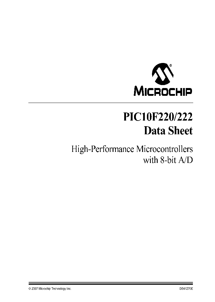 PIC10F222TIMC_4571925.PDF Datasheet