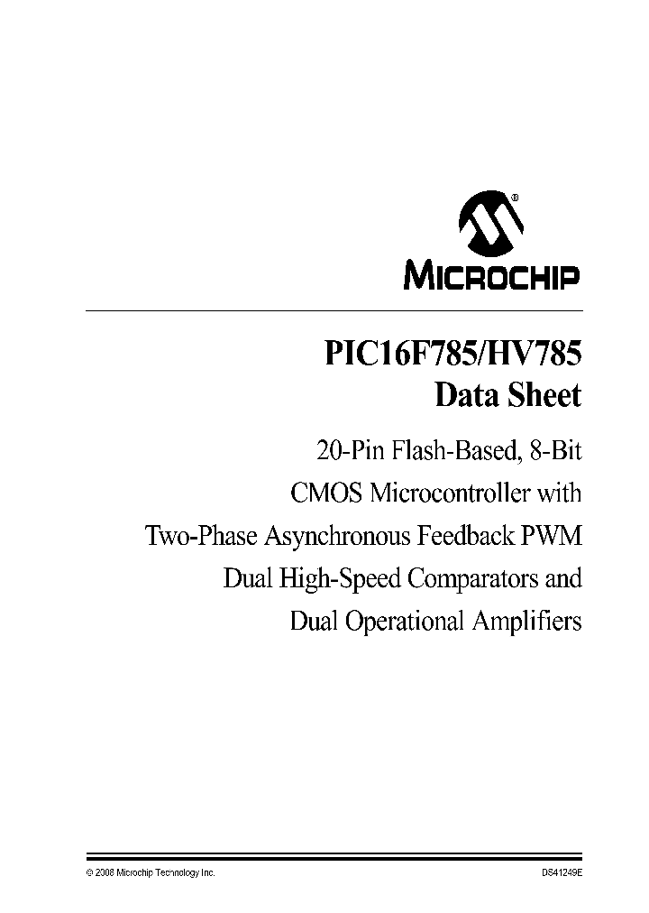 PIC16F785-IML_4624401.PDF Datasheet