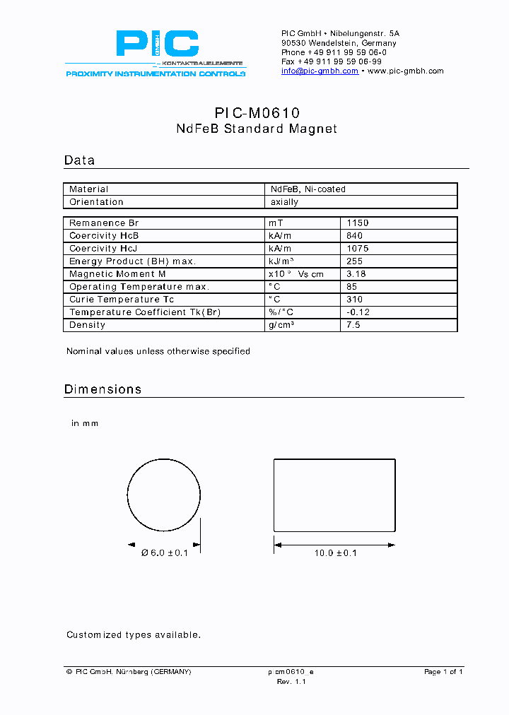 PIC-M0610_4557920.PDF Datasheet