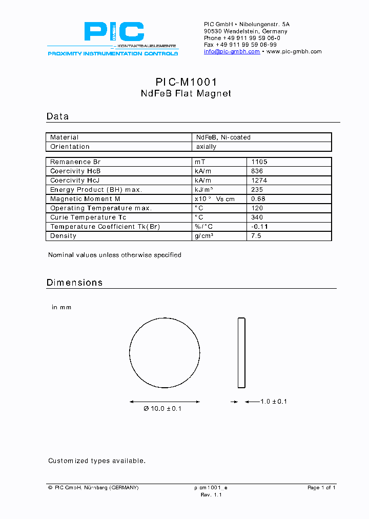 PIC-M1001_4503851.PDF Datasheet