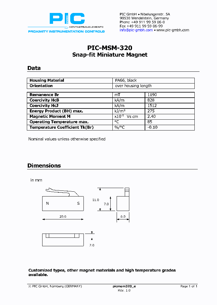 PIC-MSM-320_4561290.PDF Datasheet