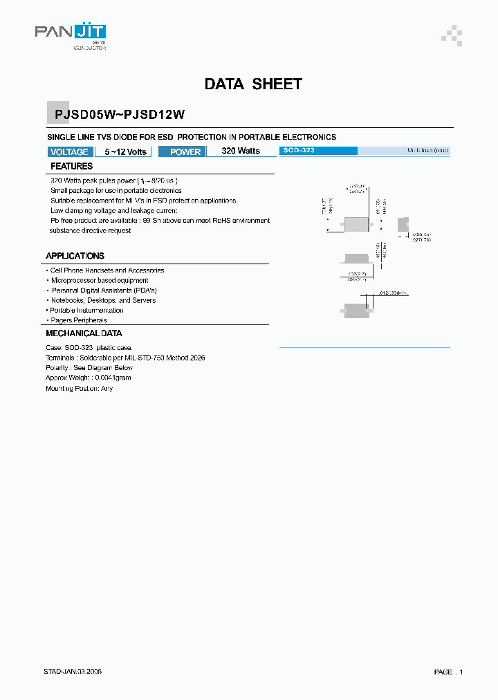 PJSD05W_4190079.PDF Datasheet