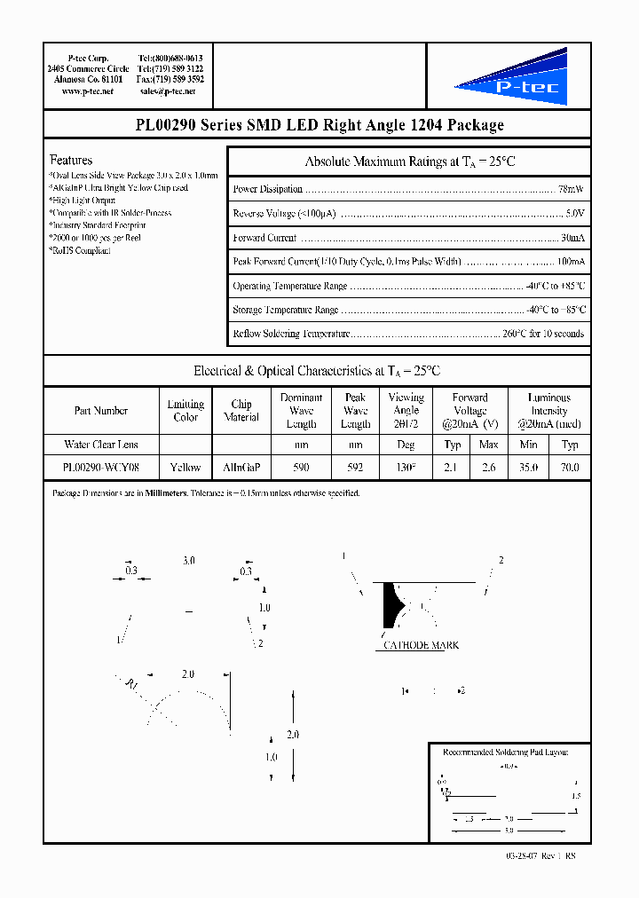 PL00290-WCY08_4524727.PDF Datasheet