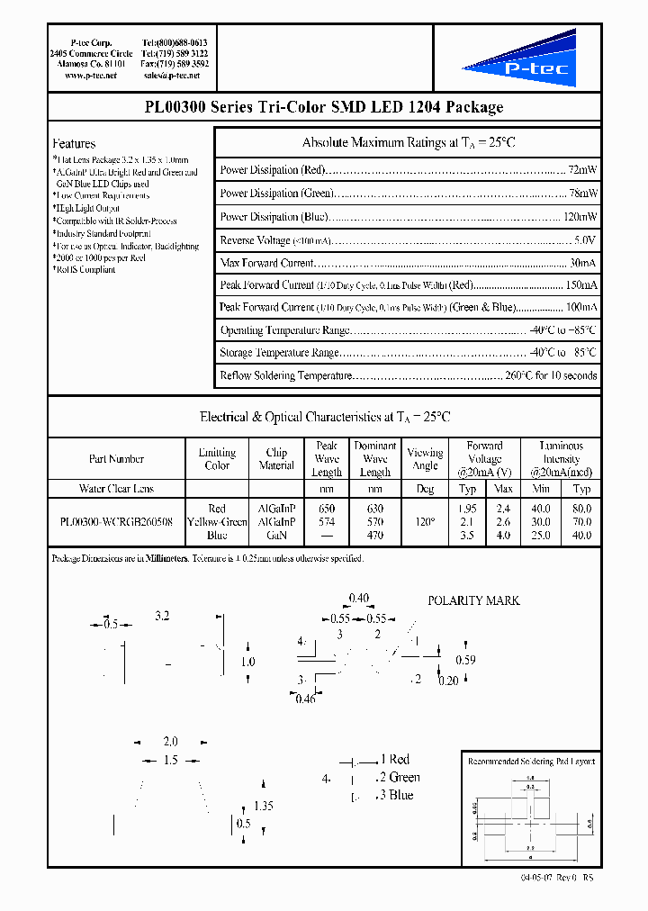 PL00300-WCRGB260508_4615809.PDF Datasheet