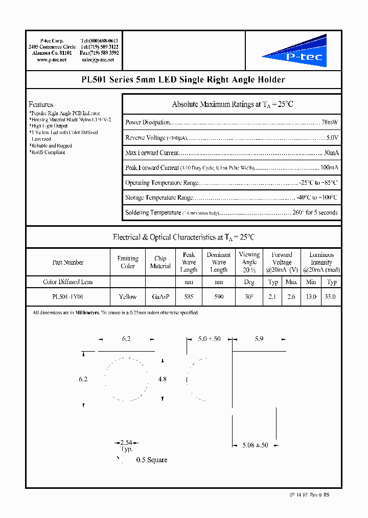 PL501-1Y01_4829195.PDF Datasheet