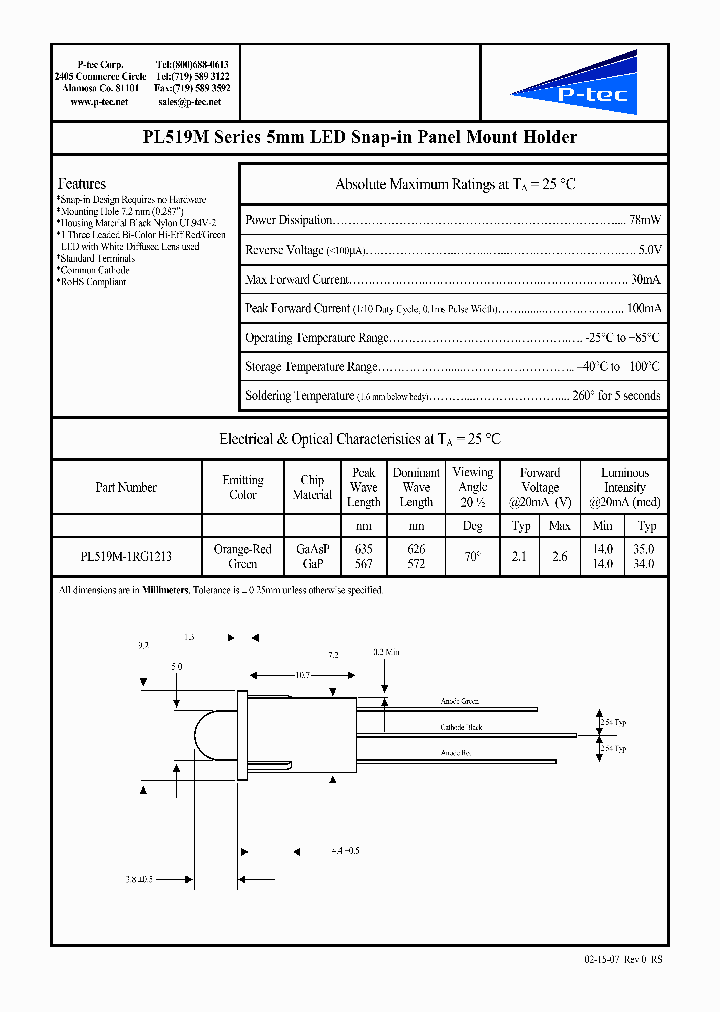 PL519M-1RG1213_4627555.PDF Datasheet