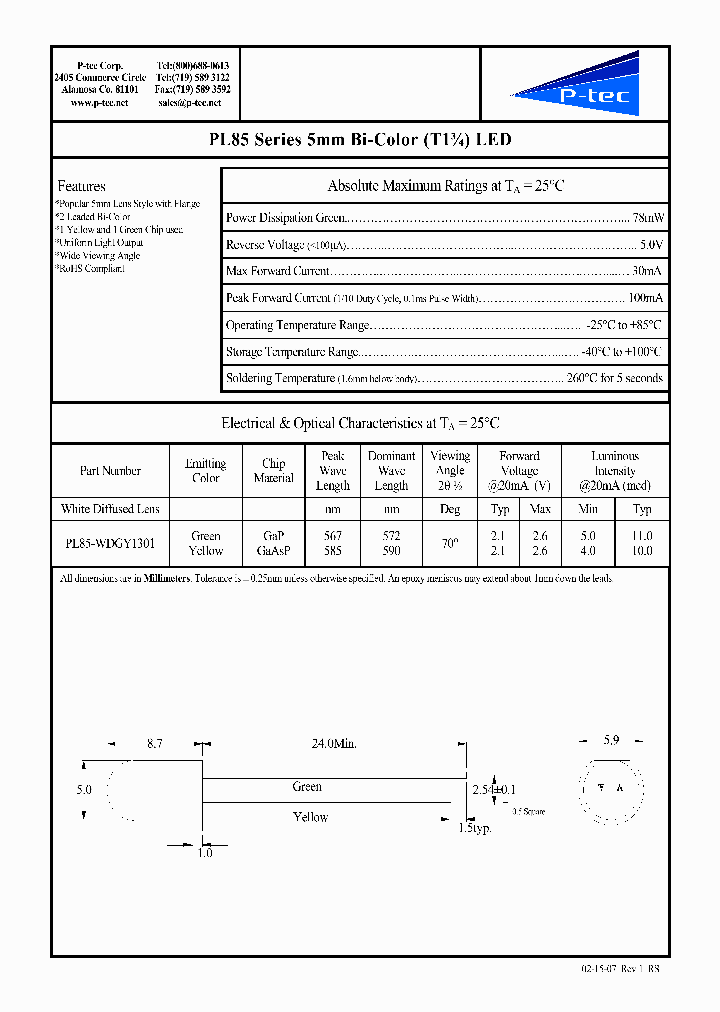 PL85-WDGY1301_4488827.PDF Datasheet