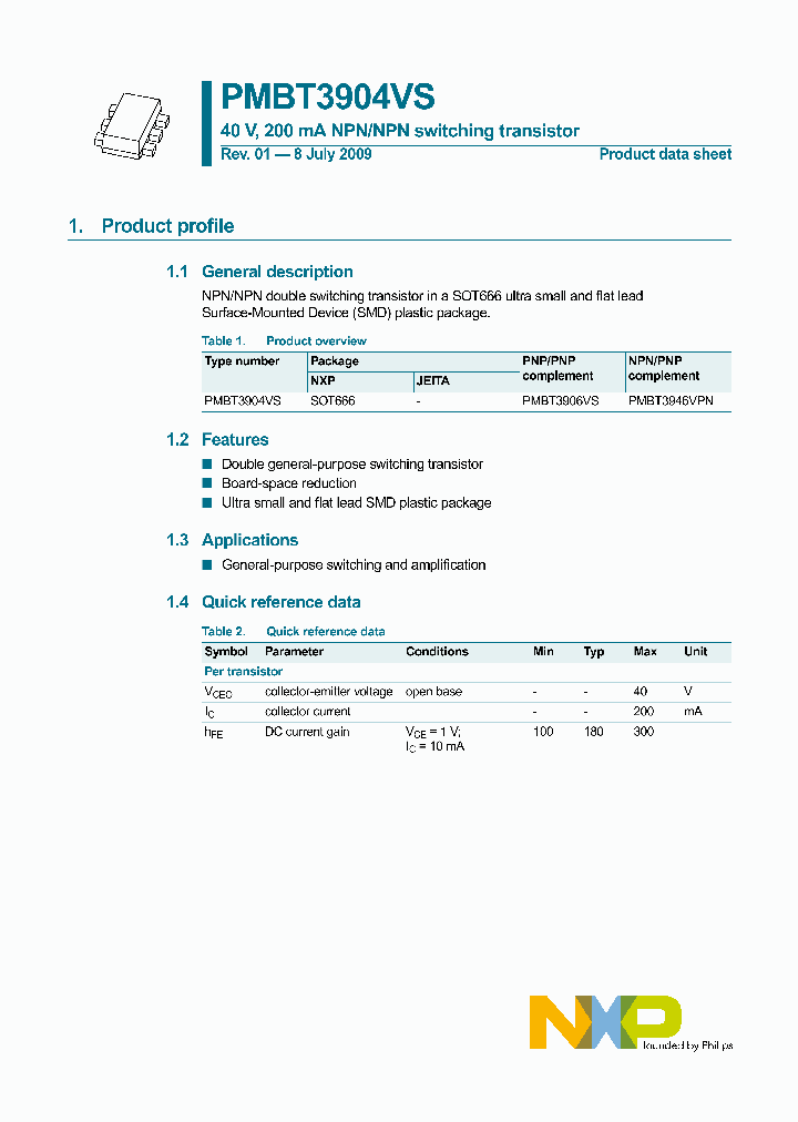 PMBT3904VS_4587874.PDF Datasheet