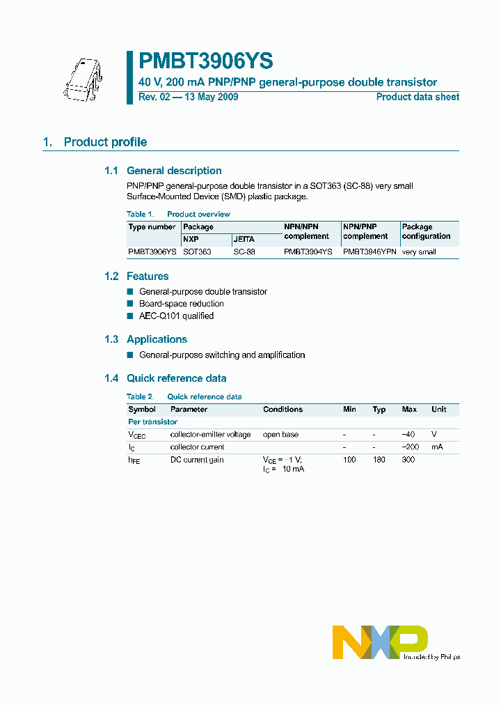 PMBT3906YS_4587878.PDF Datasheet