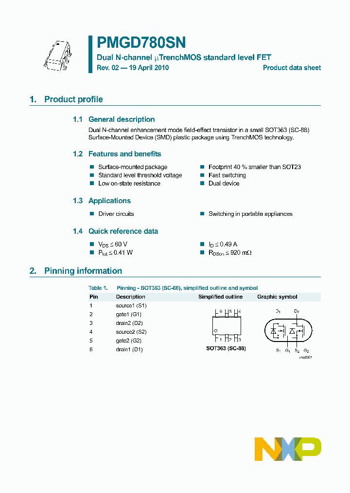 PMGD780SN_4609584.PDF Datasheet