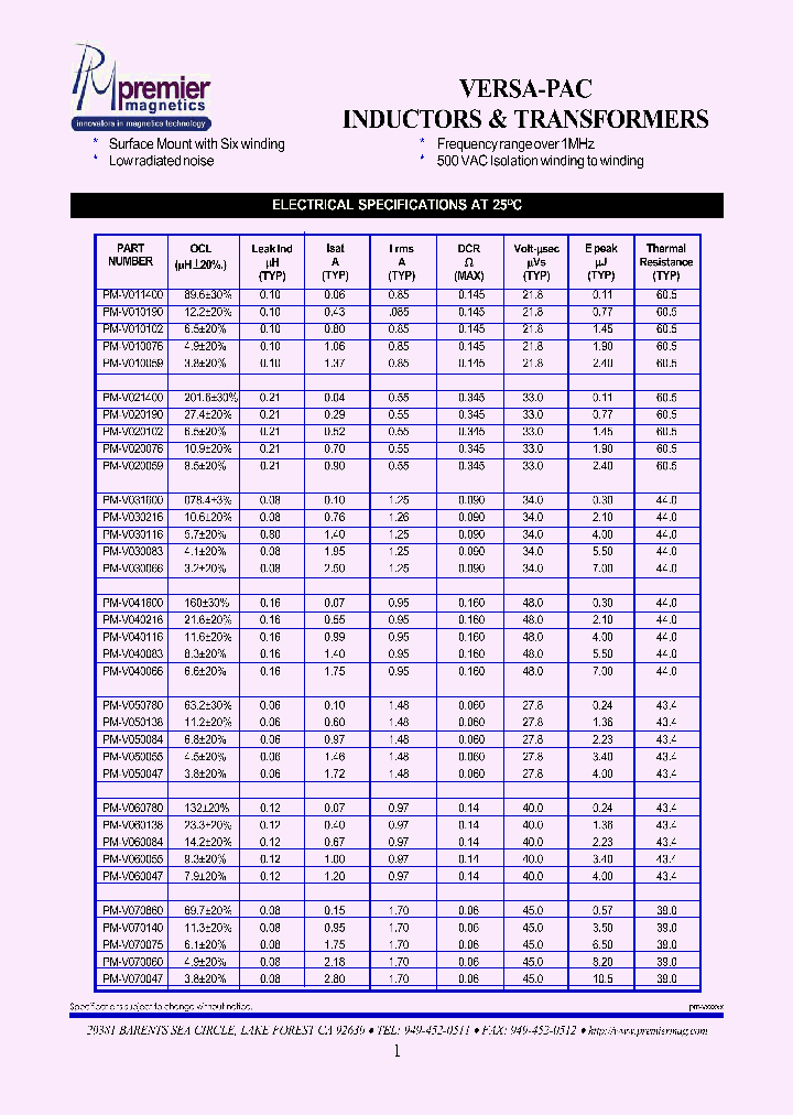 PM-V010190_4521696.PDF Datasheet