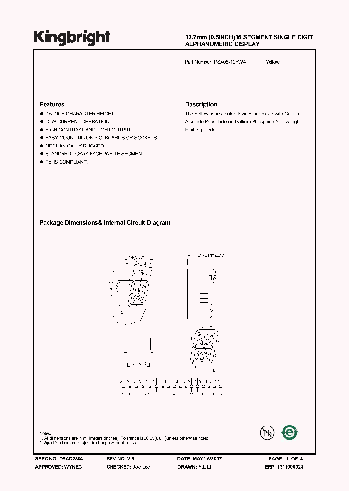 PSA05-12YWA_4167163.PDF Datasheet