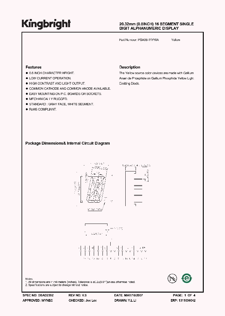 PSA08-11YWA_4769439.PDF Datasheet