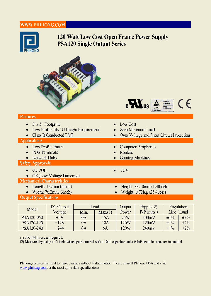 PSA120-050_4750793.PDF Datasheet