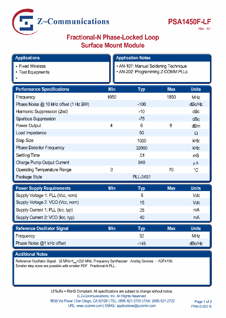 PSA1450F-LF_4647798.PDF Datasheet