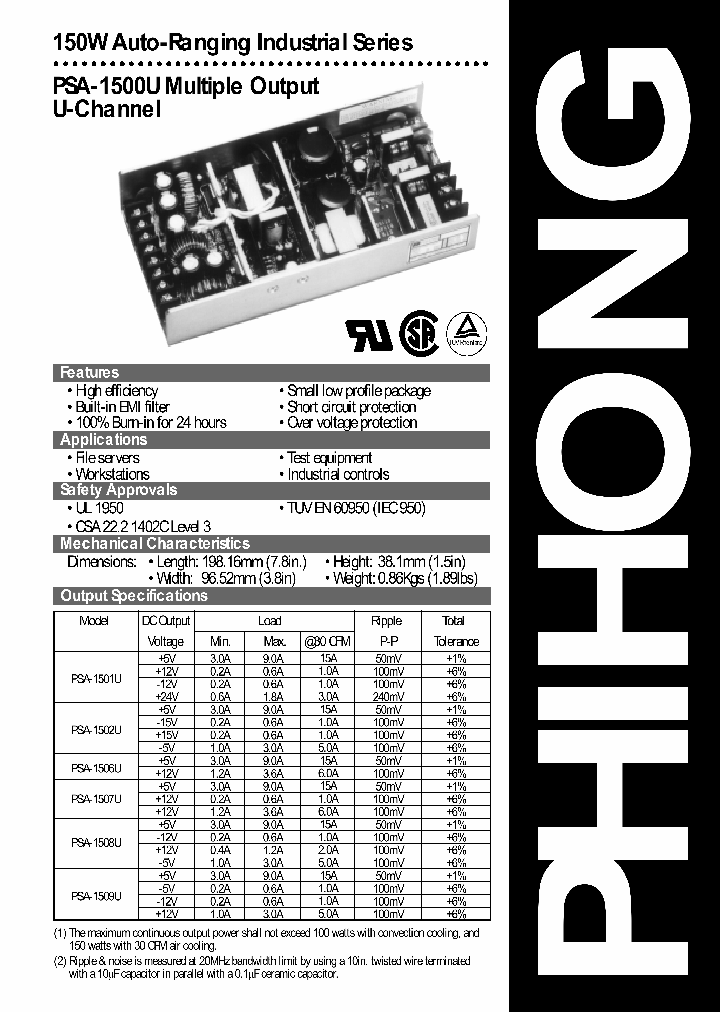 PSA-1501U_4750797.PDF Datasheet